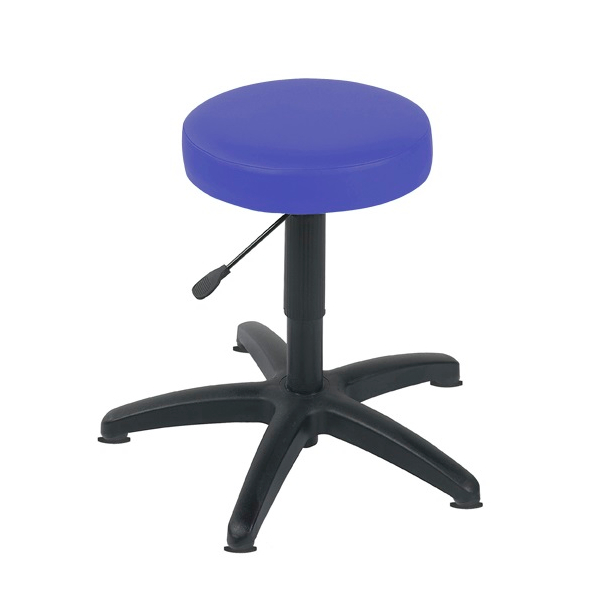 Gas Lift Examination Stool with Glides - Mid Blue