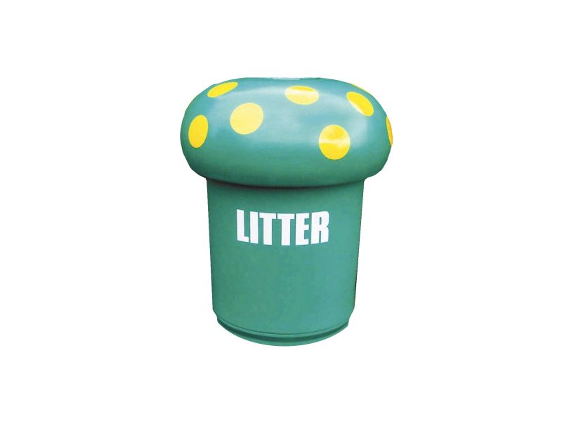 Bespoke Mushroom Litter Bin &#8211; Green