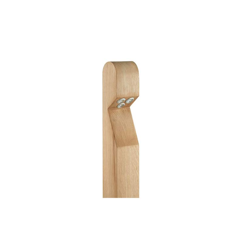 Collingwood Mains Domed Top LED Bollard Side Entry Oak 4000K