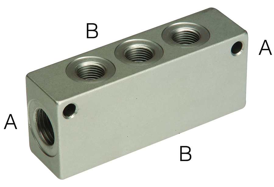 CAMOZZI Pneumatic Manifold &#45; Single Sided Outlets