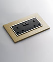 Chic Satin Gold Plug Sockets (CG2)