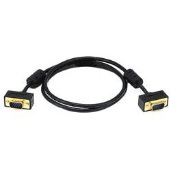 VEXT-THN-GF-1-5-MM - Thin VGA Cable Gold Connectors Ferrites Male WUXGA 15HD 1.5 ft 15HD Male - 15HD Male Black