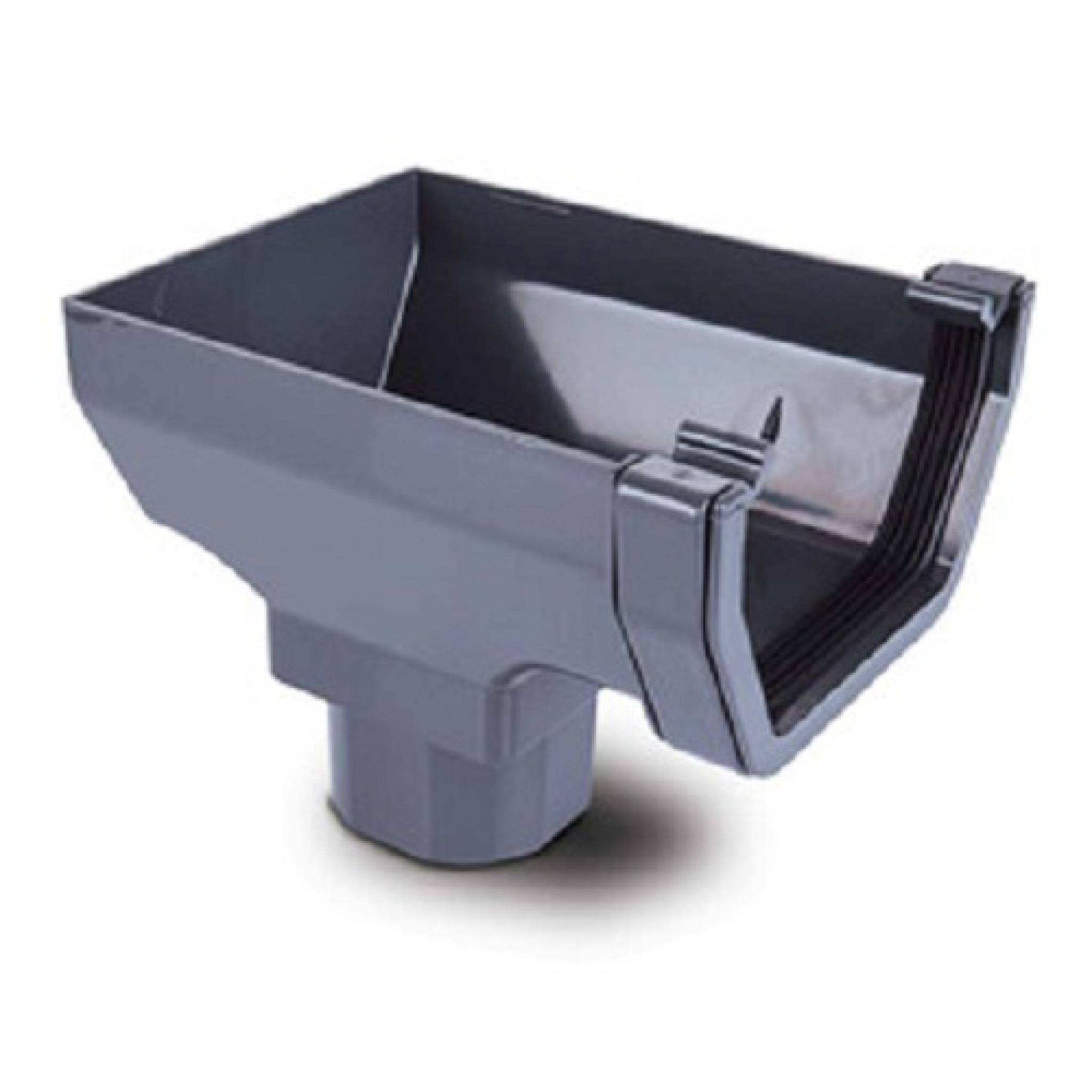 Anthracite Square Gutter Stop End Outlet