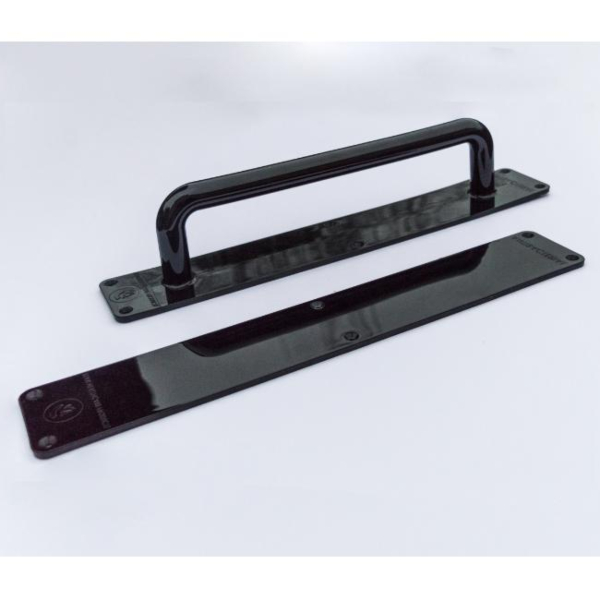 Anti Microbial Stericore Finger Plate and Pull Bar Set - Black