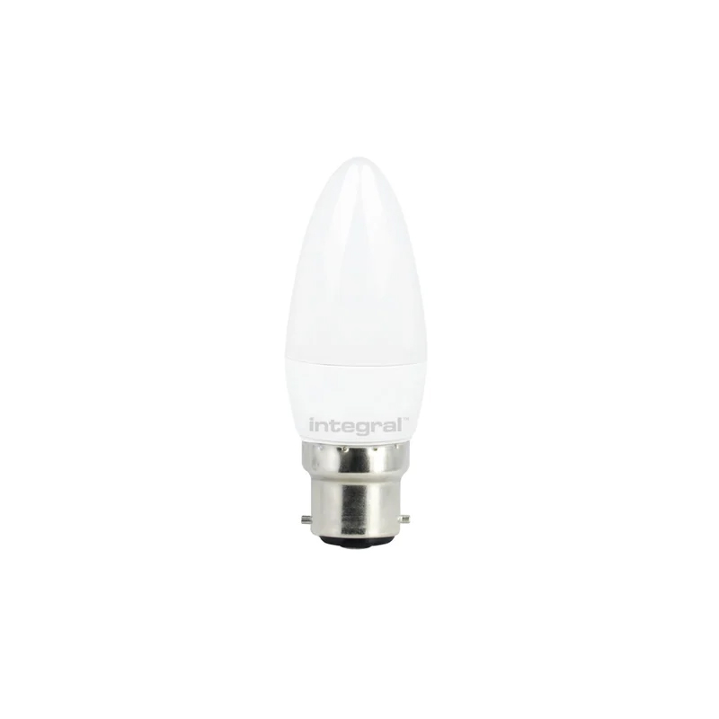 Integral B22 Non-Dimmable Candle LED Lamp Frosted 5.5W 4000K