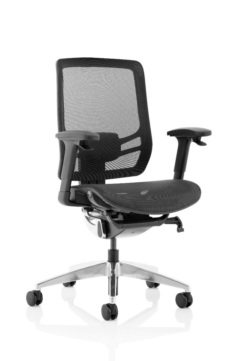 Ergo Click Black Mesh Seat and Back Operator Office Chair Huddersfield