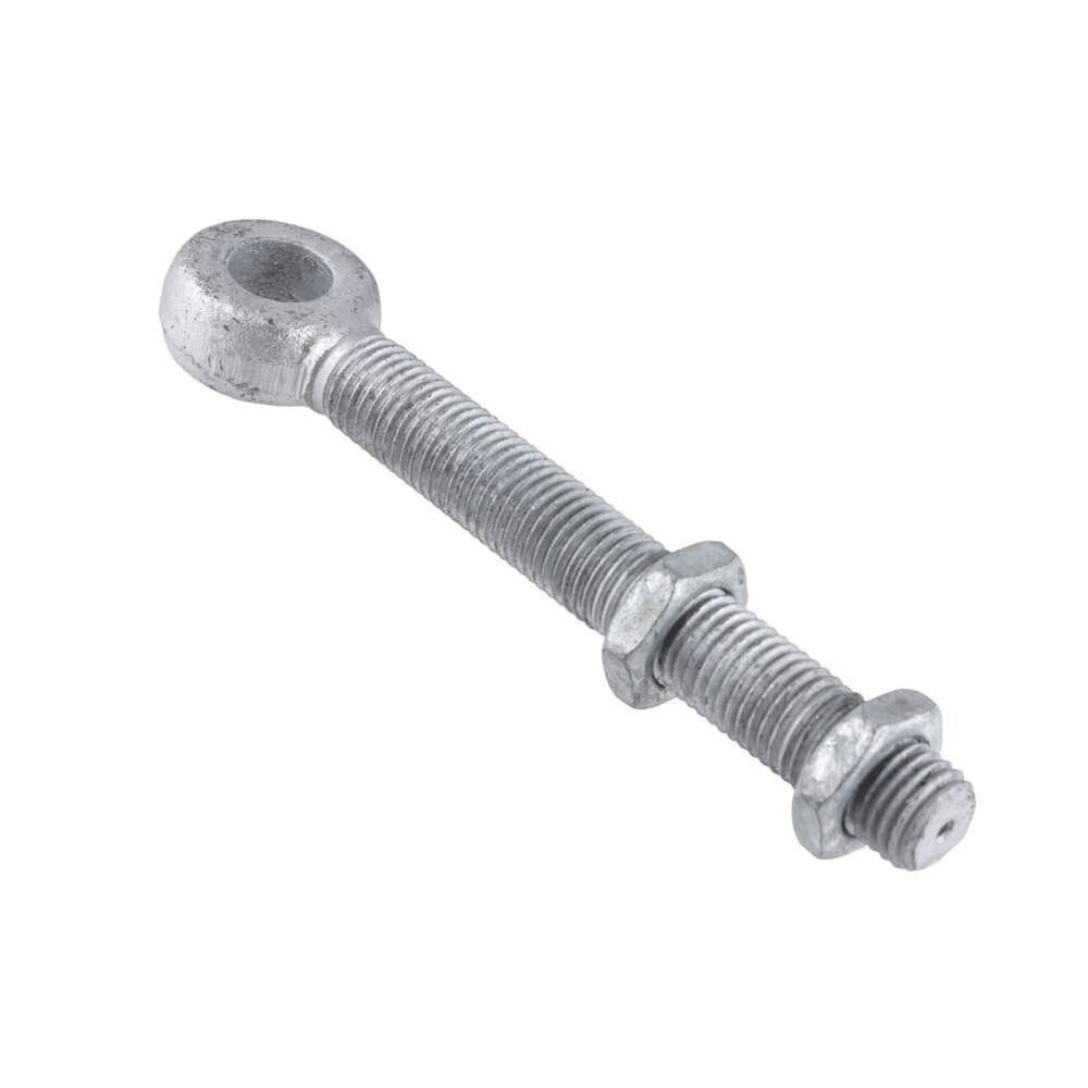 Galvanised Gate Eye Bolts Adj. M20 x 150mm C/W 2 nuts 