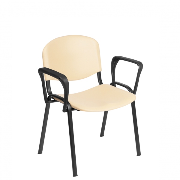 Venus Visitor Chair With Arms - Beige