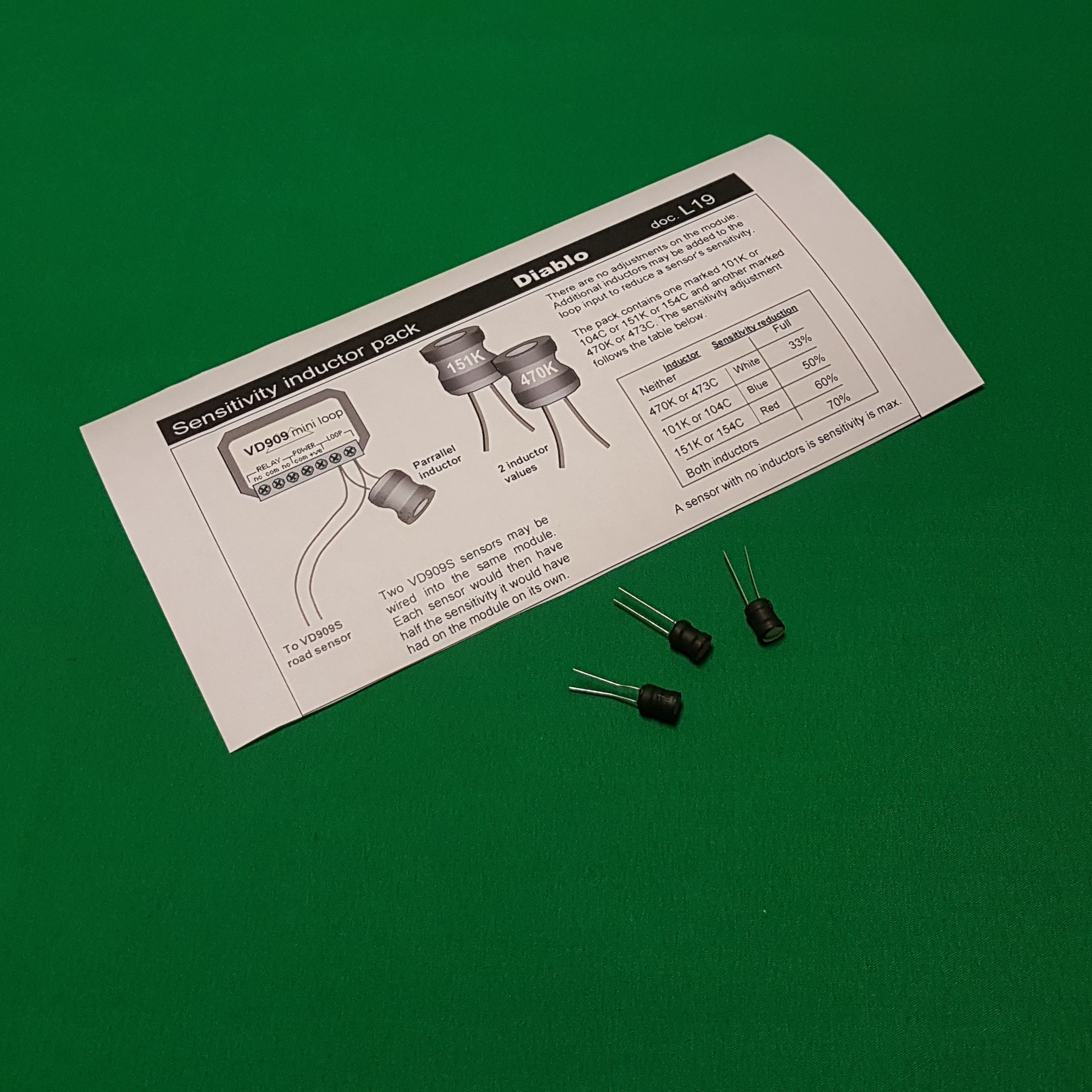 Sensitivity Inductor Pack For VD909