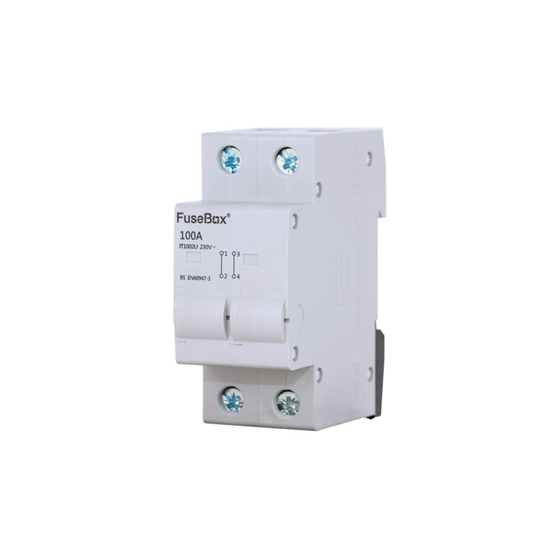 FuseBox 2 Pole 100A Din Rail Connector