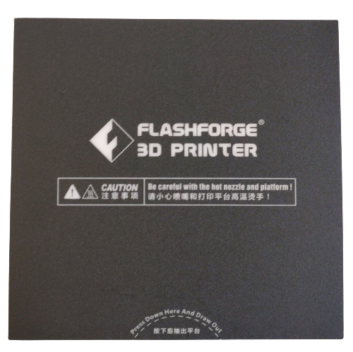 Flashforge Adventurer 3 AD3 Build Plate Platform Sticker Sheet Black