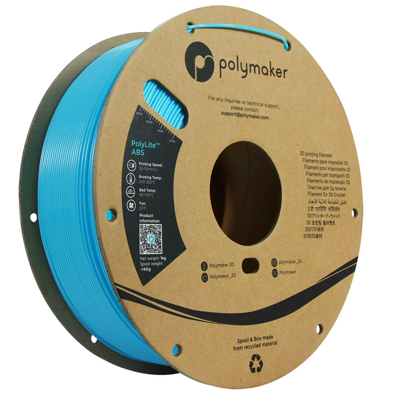 PolyMaker PolyLite Light Blue ABS 1.75mm 1Kg 3D Printing filament