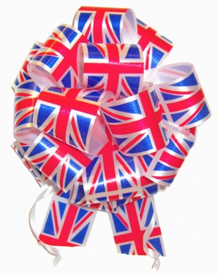 Pull Bows - 50mm - UNION JACK (pk10)