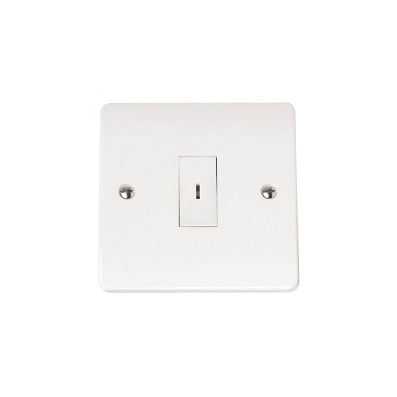 Click Key Switch 1 Gang 2 Way 10 Amp White PVC