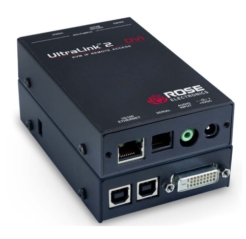 UL2-DVI Rose UltraLink 2 DVI, DVI KVM Over-IP, Single computer DVI IP KVM Remote Access