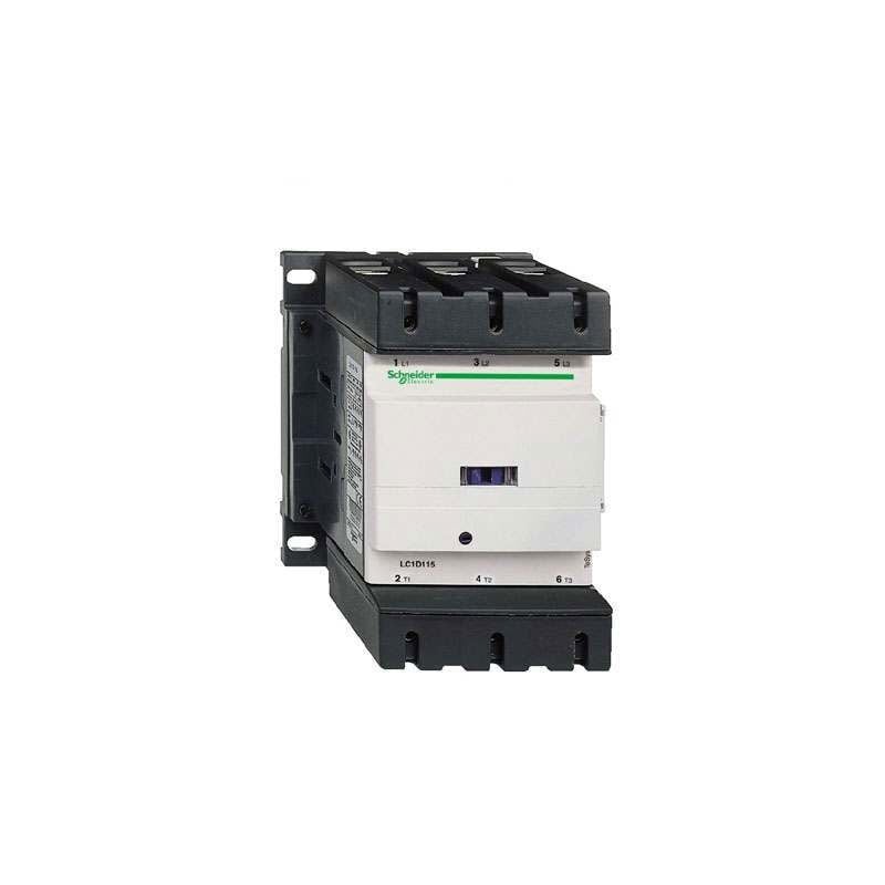 Schneider LC1D115BD Contactor 55 kW 24V DC Volt 3 N/O Poles With 1 N/O & 1 N/C Contact Configuration