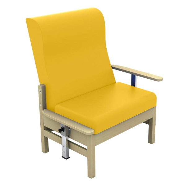 Atlas High Back Bariatric Arm Chair with Drop Arms - Primrose