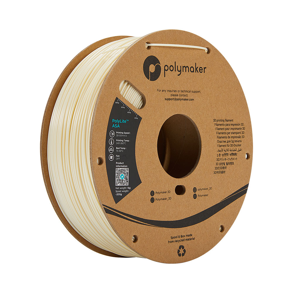 PolyMaker PolyLite Natural ASA 1.75mm 1Kg 3D Printing filament