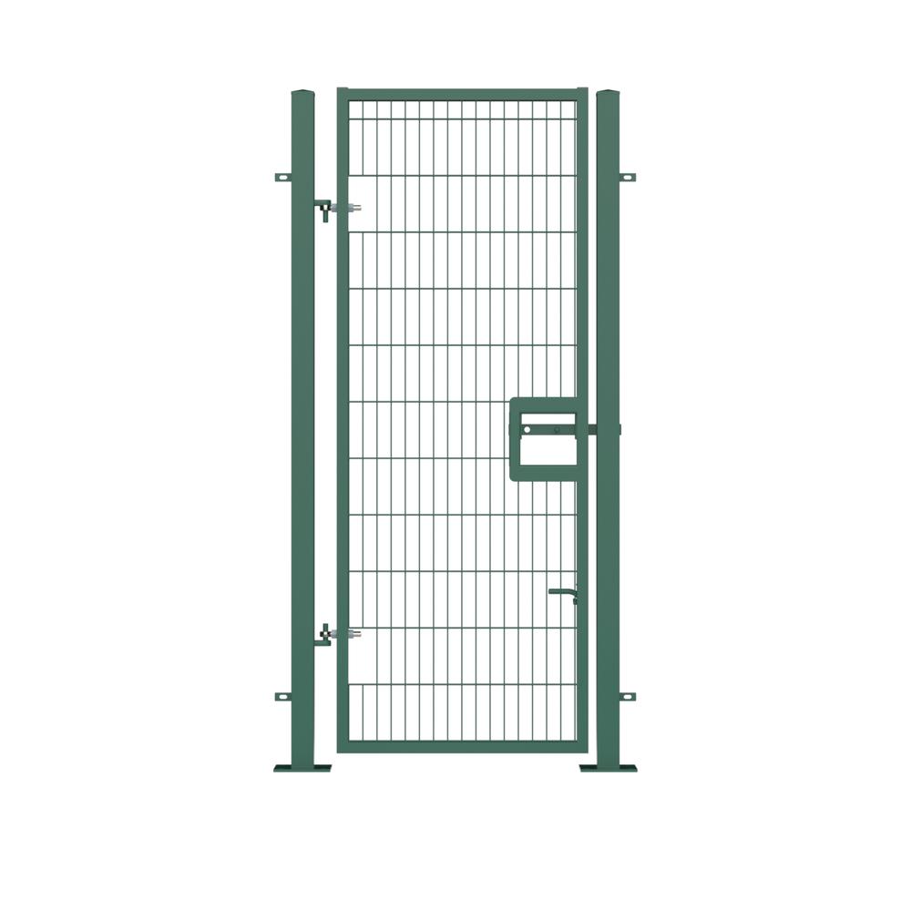 Twin Wire Single Leaf Gate H 2.4 x 1mGreen Powder Coated Finish  Bolt-Down