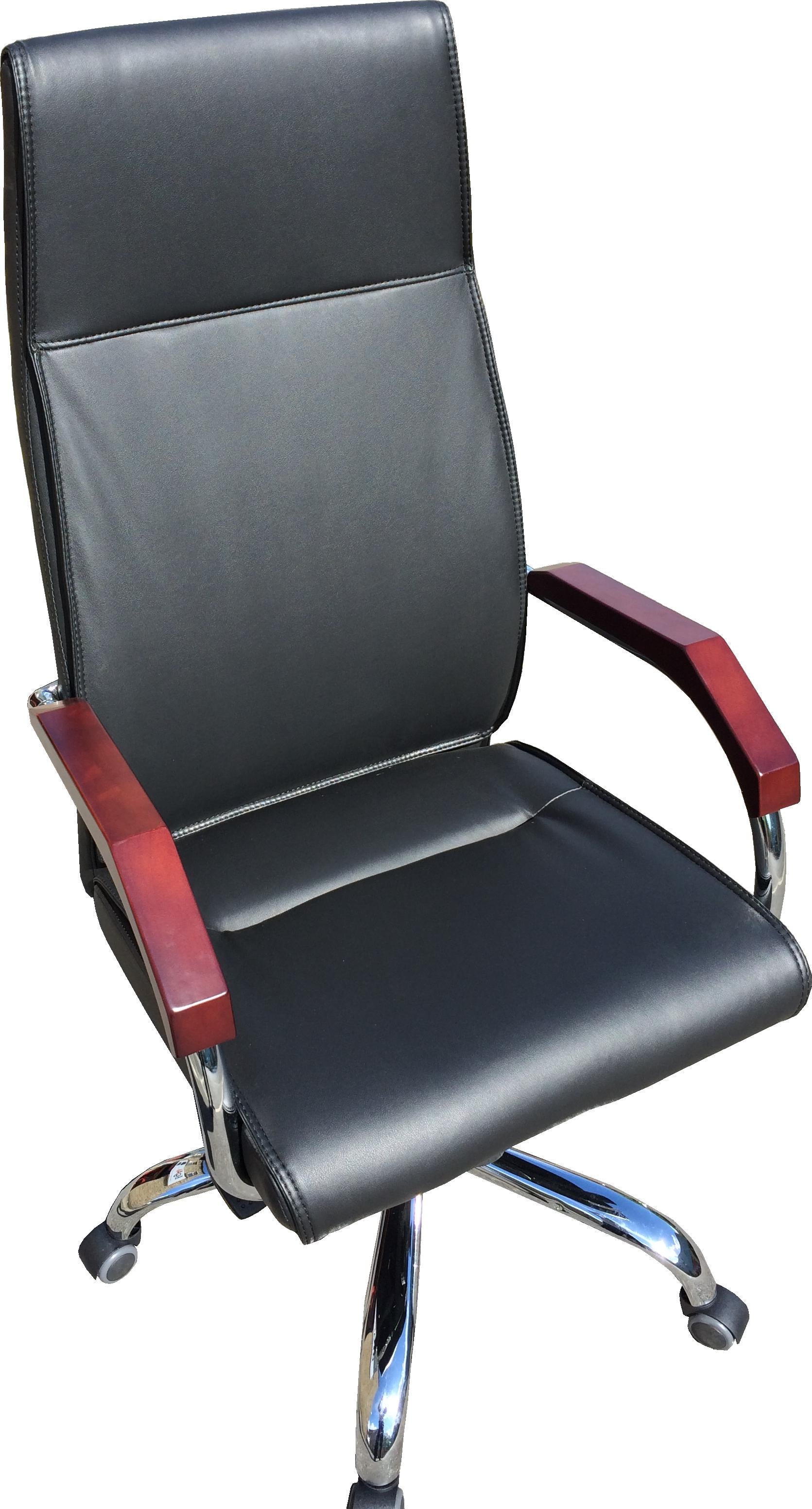 Specialising In Senato Contemporary Slimline Black Leather Office Chair - SEN-V57 UK