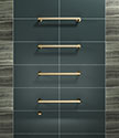 Brass Electric Floating Towel Bar Radiator (58ELBR)