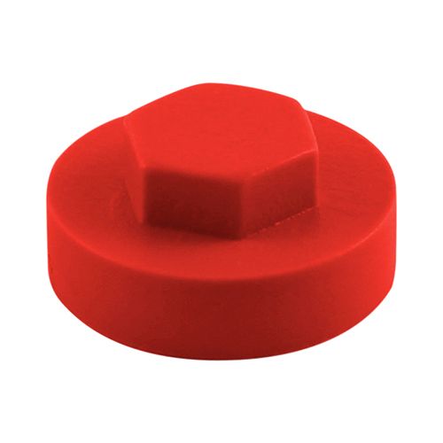 TIMco 16mm Dia Poppy Red Push-On Cover Cap