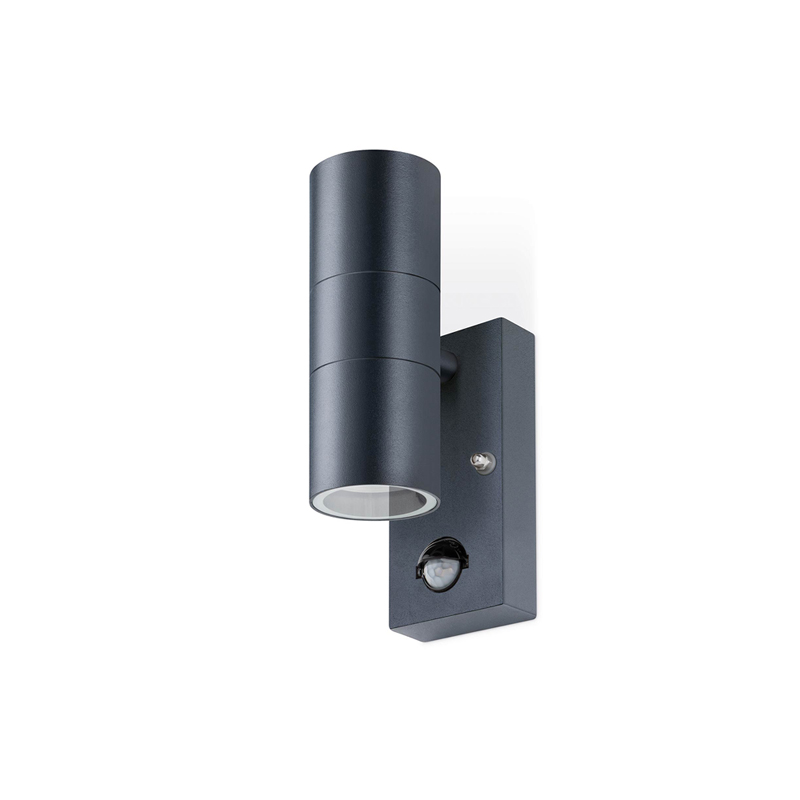 JCC Twin GU10 Up/Down Wall Light with PIR Anthracite