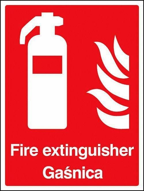 Fire extinguisher (English/polish)