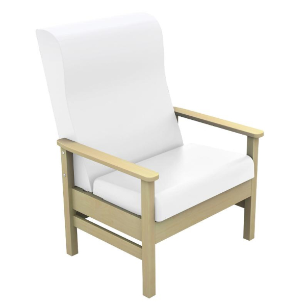 Atlas High Back Bariatric Arm Chair - White
