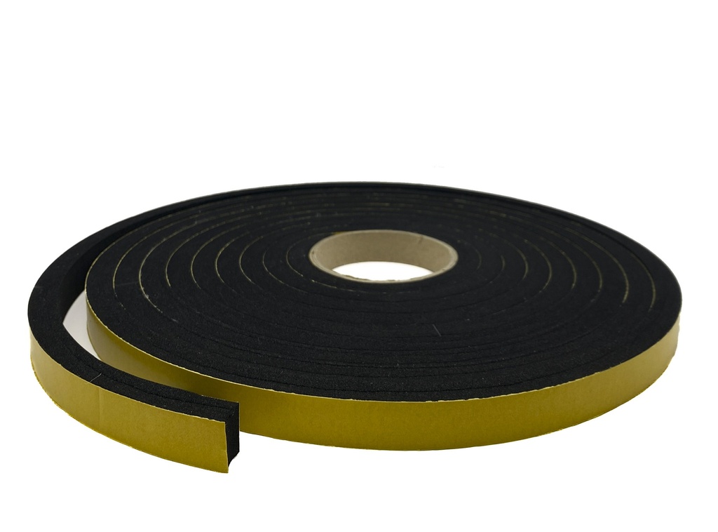 Expanded Neoprene Self Adhesive Sponge Strip - 19mm x 12mm x 6m
