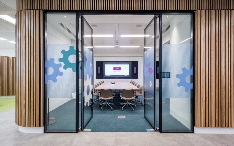 Frameless Glass Partitions With Sound Attenuation