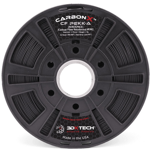 3DXTech CARBONX&#x2122; CF-PEKK-A [Aerospace] Black 1.75mm 500gms