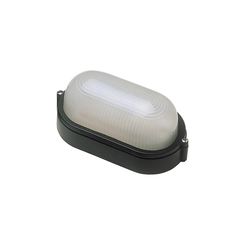 Ovia E27 Oval Bulkhead IP54 Black