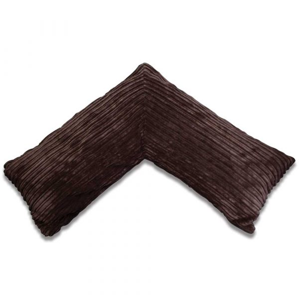 Brown Chunky Cord  V pillow support/pregnancy cushion. Chunky cord removable cover