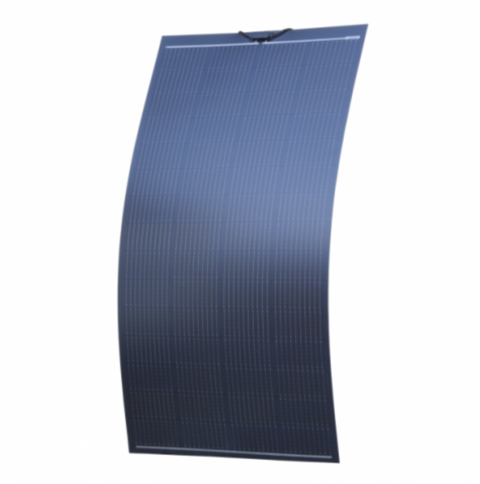 210W MCS Certified Black Semi-Flexible Solar Panel Top Junction Box