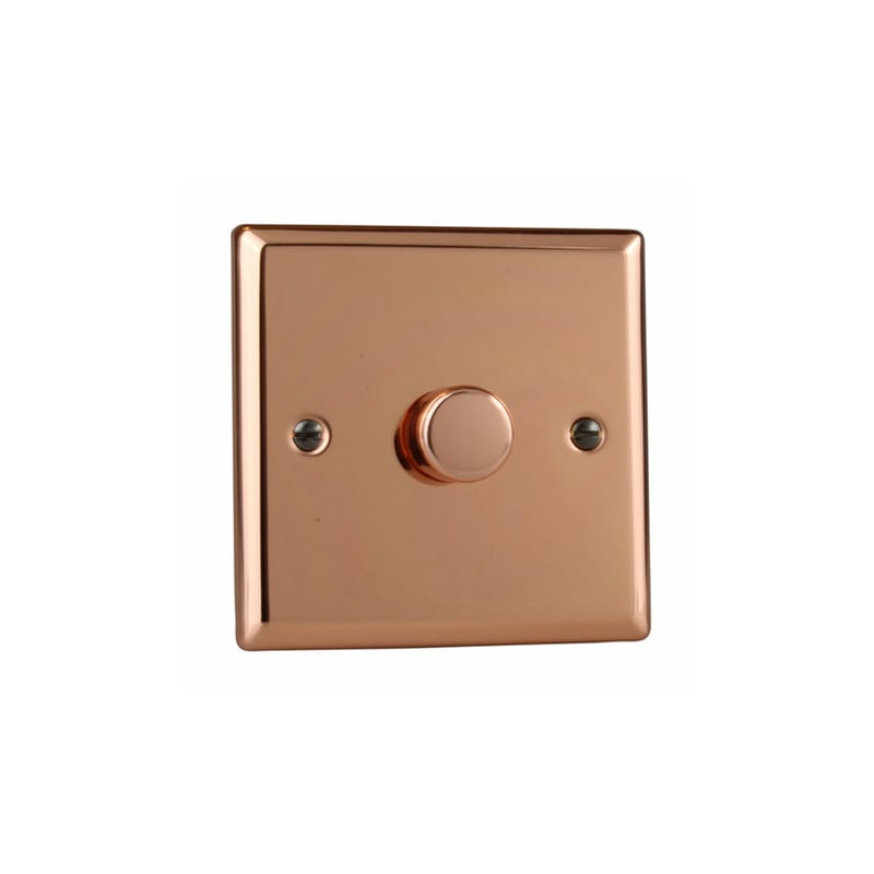 Varilight Urban V-Pro 1G LED Dimmer Polished Copper Standard Plate