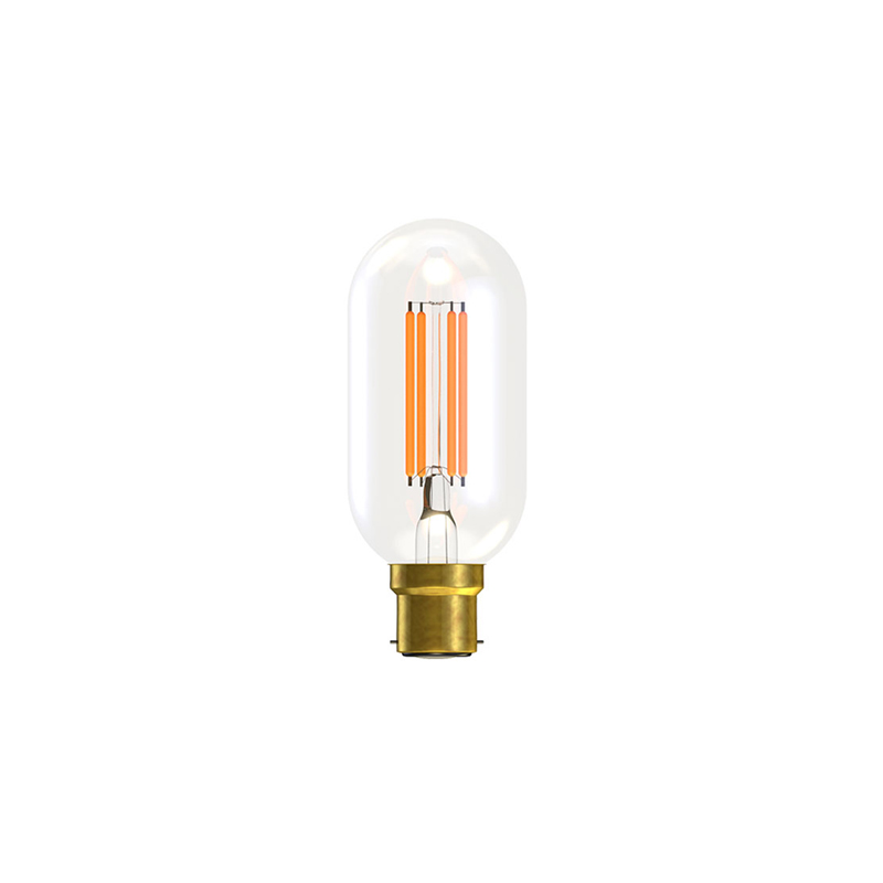 Bell Clear Tubular Short Non-Dimmable LED Filament Bulb 3.3W B22 2700K