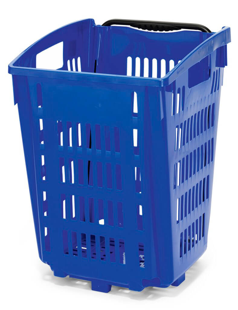 Medium Coloured Trolley Basket for Supermarket