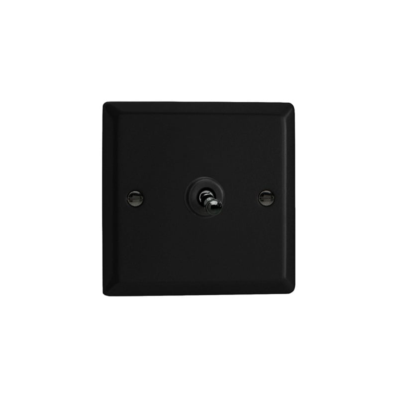 Varilight Urban 1G 10A Toggle Matt Black / Insert Iridium (Standard Plate)