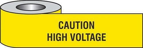 Caution high voltage barrier tape