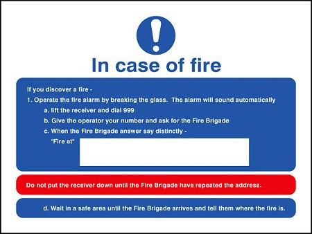 In case of fire