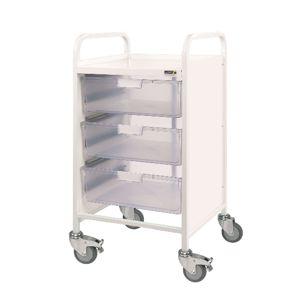 Vista 50 Trolley 3 Deep Trays - Green