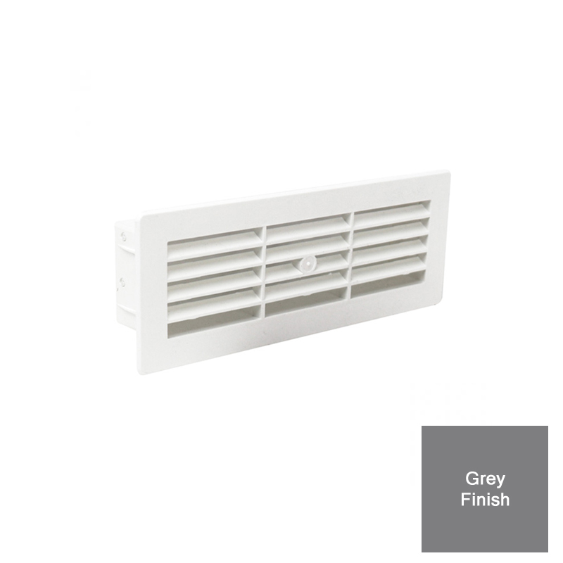 Manrose Slimline Airbrick Horizontal Louvre with Internal Damper Grey