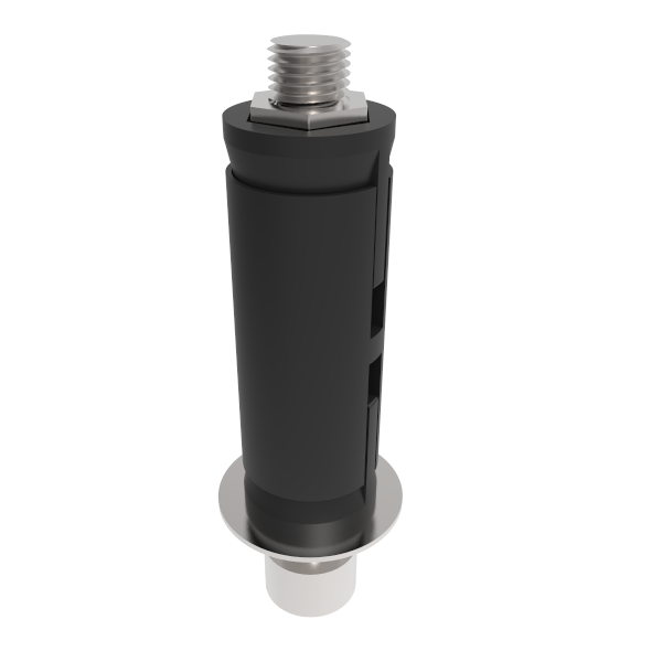 25mm-30mm round nylon expander a M10 hex bolt fitting