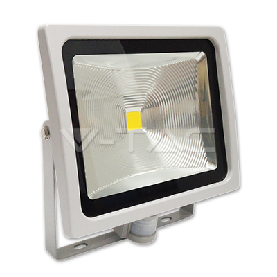 50W LED Floodlight Sensor Grey PREMIUM Lamp White 6000K
[VT 5389]