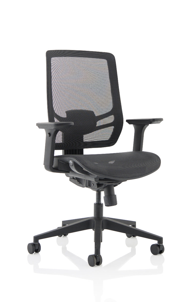 Ergo Twist Black Mesh Seat and Back Office Chair - Optional Headrest UK