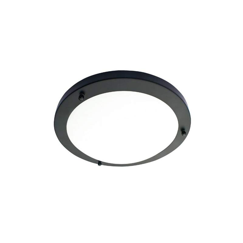 Forum Delphi Large Flush Ceiling Light 2xE27 Matt Black