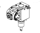 Radial geared-down 2:1 driven tool - Quick Change -HSK