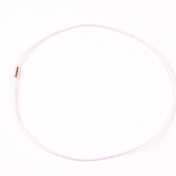 9903 WHITE Elastic Loop with Clasp