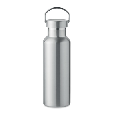 DOUBLE WALL BOTTLE 500 ML in Silver.